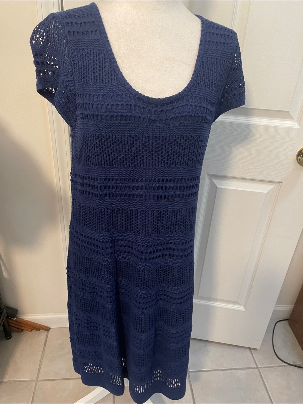C. Wonder Navy Knit Dress with Full Lining. Sz L